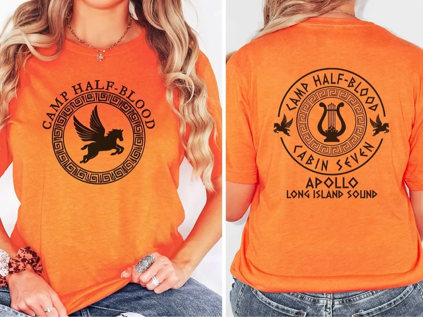 Camp Half Blood T-shirt Two Side Print Shirt/Sweatshirt/Hoodie, Greek Mythology Demigods, Percy Jackson Merch, Cabins, Halloween Costume, Unisex Tee