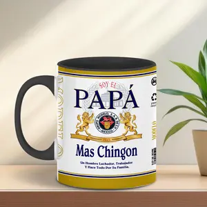 El Papa Mas Chingon Mug, Papa Modelo Coffee Cup 11oz 15oz, Father's Day Mug Reusable Washable Water Bottles Ceramic Coffee Cup, Gift for Latino, Mexican Gift for Him, Funny Spanish Gift for Mexican Dad, Fathers Day Gift For Dad Drinkware