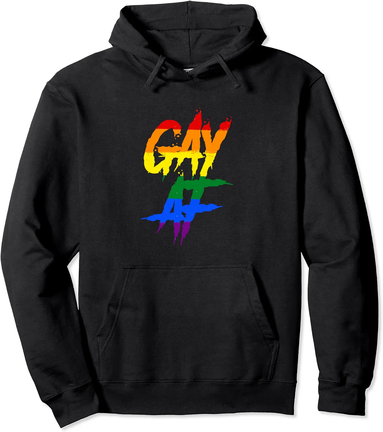 Gay AF Rainbow Pride Flag For LGBT Lesbian Queer Pullover Hoodie - Viqarfaroo Shop 32B09H31FH5N