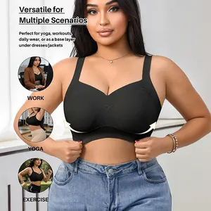Women’s Plus Size Seamless Wireless Full Coverage Bra for Big Bust Strong Support Lift Anti-Sagging Comfortable No Underwire for Everyday Use