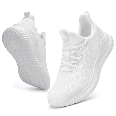 Men’s Wide Fit Low Top Athletic Active Casual Trainers - Lightweight, Breathable, Effortless Wear Slip-On Shoes with Anti-Slip Shock Absorption Sole, Braid Accent for Walking, Training
