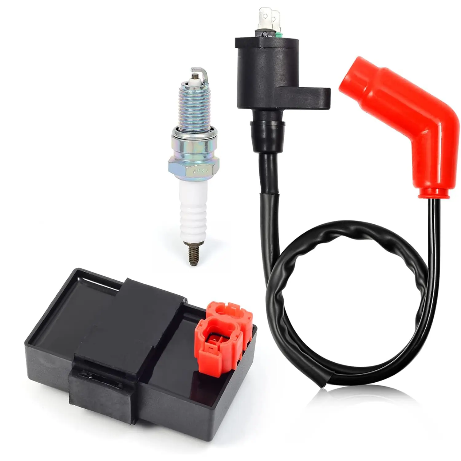 Ignition Coil, CDI & Spark Plug Auto Replacement Motor & Engine Parts for Honda TRX300 Fourtrax 300, TRX300FW ATV Models (2X4/4X4) 1994-1997, Auto Parts, Motor Part