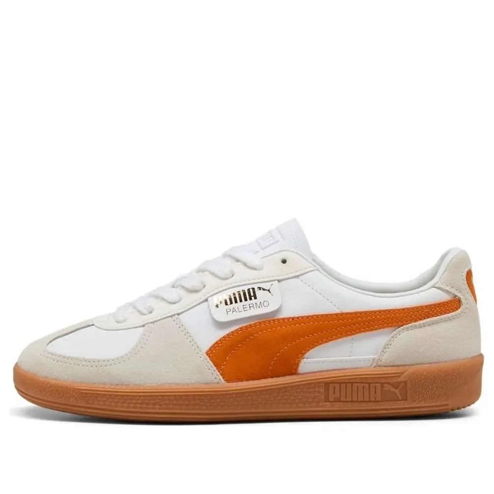 PUMA Palermo Leather 'PUMA White Orange Glo' 396464-16 PUMA Palermo Leather 'PUMA White Orange Glo' 396464-16