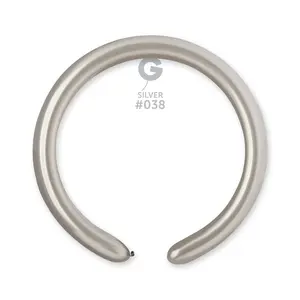 Metallic Balloon Silver D4M-(260)-038 | 50 balloons per package of 2'' each
