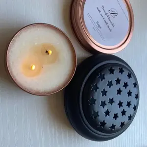 COMBO - Black incense | charcoal burner + organic Pure white sage candle 2 oz