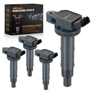 Nilight 4pcs Ignition Coil Packs Fit for Toyota 2002 2003 2004 2005 2006 2007 2008 2009 Camry Highlander RAV4 Corolla Matrix Solara 2010 2011 2012 2013 2014 2015 Lexus Scion TC XB 2.4 2.0L OE# UF333 C1330 90919-02244