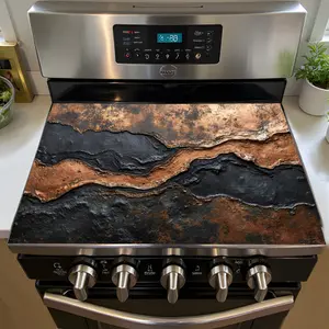 1pc, 2D/Flat Glass Stove Top Cover for Electric Stoves with Ceramic Dish Drying Washer, Heat-Resistant Cooktop Protector Mat, Glass Surface & Modern Oven Cover for many Electric Stoves