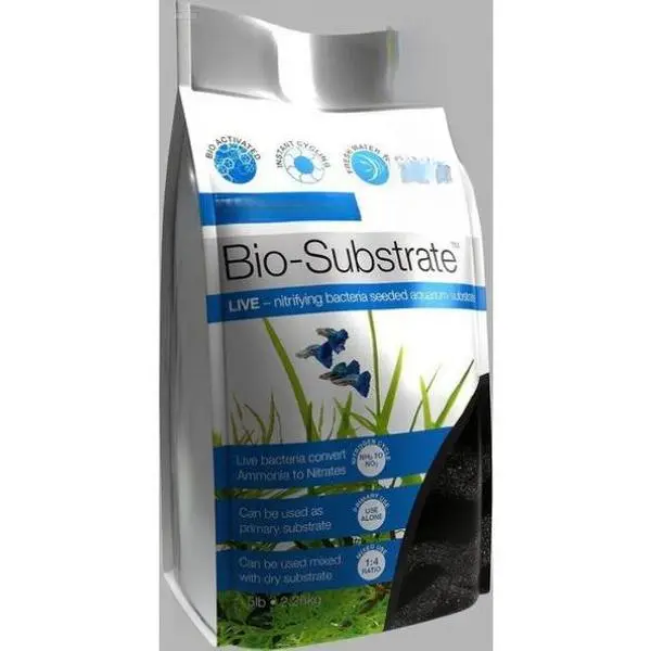 5lb Fish-Safe Aquarium Sand, Natural Bio-Active Fine Substrate for Aquarium Setup, Seeded with Nitrifying Bacteria, Neutral, Safe for Fish Shrimp & Live Plants, Reduces Harmful Ammonia, Chemical-Free Reusable