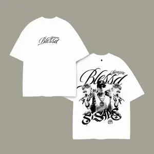 Blessd “SI SABE” White Graphic T-Shirt, Latin Trap Streetwear Tee, Blessd Fans Outfit, Two-Sided Vintage Aesthetic Unisex Shirt