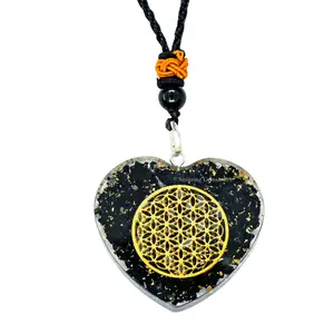 Shungite Orgonite Pendant Necklace for Protection - Powerful Orgone Pendant for Men, Women and Kids