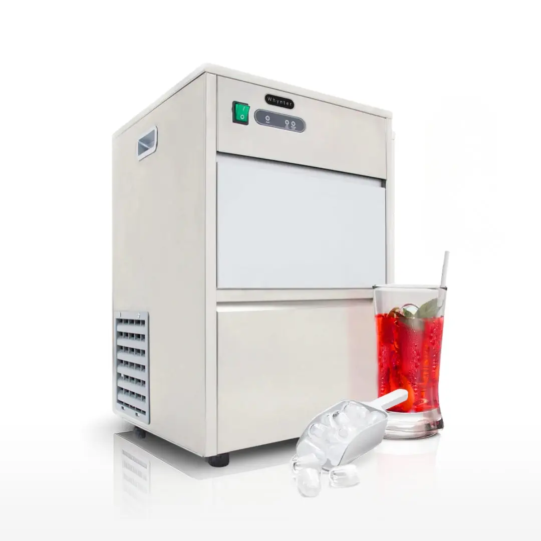 Whynter 44 Lb Freestanding Ice Making Machine, Stainless Steel Automatic Bullet Shape Ice Maker for Kitchens | FIM-450HS, Continuous Ice