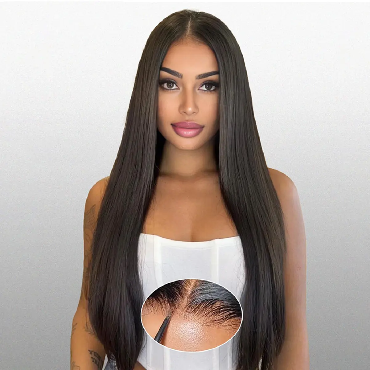 [NEW IN] GIESWY HAIRGlueless Wig Straight Brazilian Human Hair Wig Ready to Wear 5x5 HD Transparent Lace Closure Wigs Pre Cut Sale 200%Density
