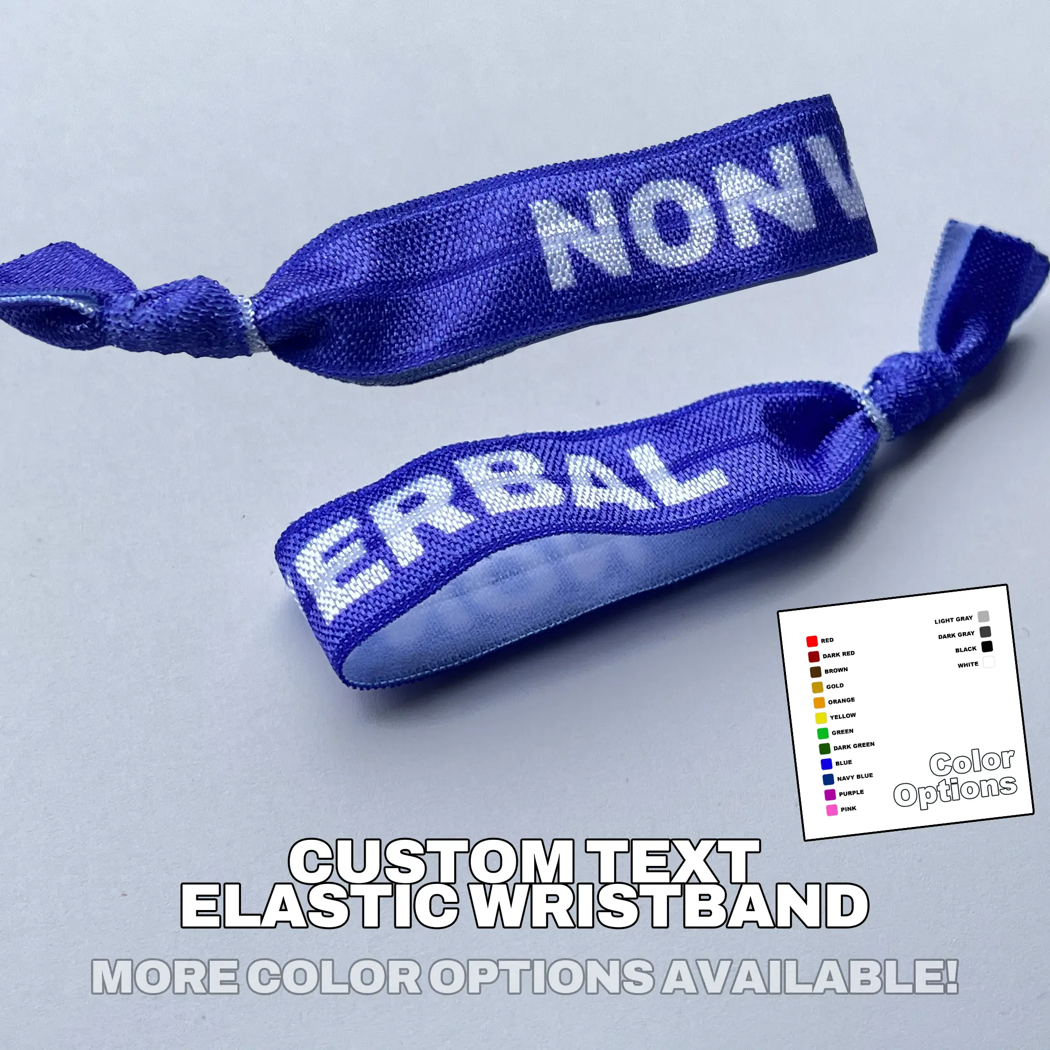 Custom Text Elastic Hair Tie Bracelet Wristband Custom Text Elastic Hair Tie Bracelet Wristband