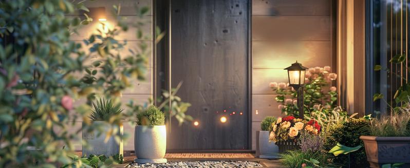 Hoodink Solar Post Light With Planter, Room Decor For Easter Wedding Decorations, Black Post Light, 2 In 1 Outdoor Solar Post Light For Porch Front Door Patio Roadside Decoration