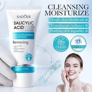 Blackhead Remover Peel Mask by SADOER - Deep Cleansing, Oil Control, Impurity Removal & Skin Brightening Salicylic Acid Mask