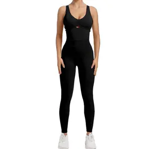Cross Adjustable Strap One-Piece Yoga Dance Tummy Control Peach Hip Sports Stretch Tight One-Piece.