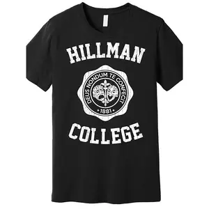 Hillman College Vintage 1881 Premium T-Shirt 560164   funny Men’s Short Sleeve Graphic T-shirt Collection black TT2