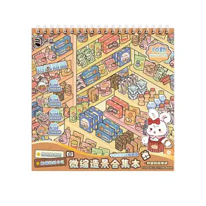 10 Isometric Scene Stickers Set – DIY Miniature Diorama Stickers for Journaling, Scrapbooking & Stress Relief