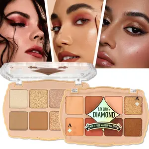 Matte & Shimmer Airy Texture Chocolate Eyeshadow Palette, 8 Colors, Natural Makeup, Daily Use, Travel Friendly, Perfect Gift