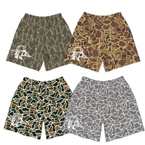 Duck hunting Camo Shorts for Men, Hunting Shorts, Outdoor Camouflage Trunks, Waterfowl Hunting Gear, Casual Beach Shorts