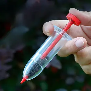 Handheld Seed Planter with Transparent Tube and Ergonomic Handle, Portable Lawn Garden Seeder for Pots and Lawns, Durable Plastic Tool