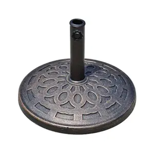 Four Seasons Courtyard 18 Inch Umbrella Base Fits Up to 2 Inch Umbrella Pole, Durable Composite Material, 18 x 18 Inches Elegant Outdoor