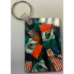 American Flag Mexico Flag Key Chain