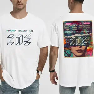 Zoe Memorex Rexsexex Más Tour Comfort Color Letter Printed Tee Ring-Spun Cotton Soft-Washed T-Shirt Trendy Tops Perfect Gift