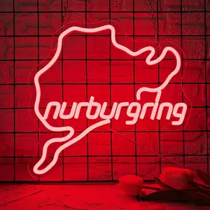 Nürburgring Nordschleife Neon F1 Track Sign, Race Neon Sign for Wall Art home decor, Motorsport Circuit LED Lamp light gift, Decorative Neon Light, Home Decoration Lamp