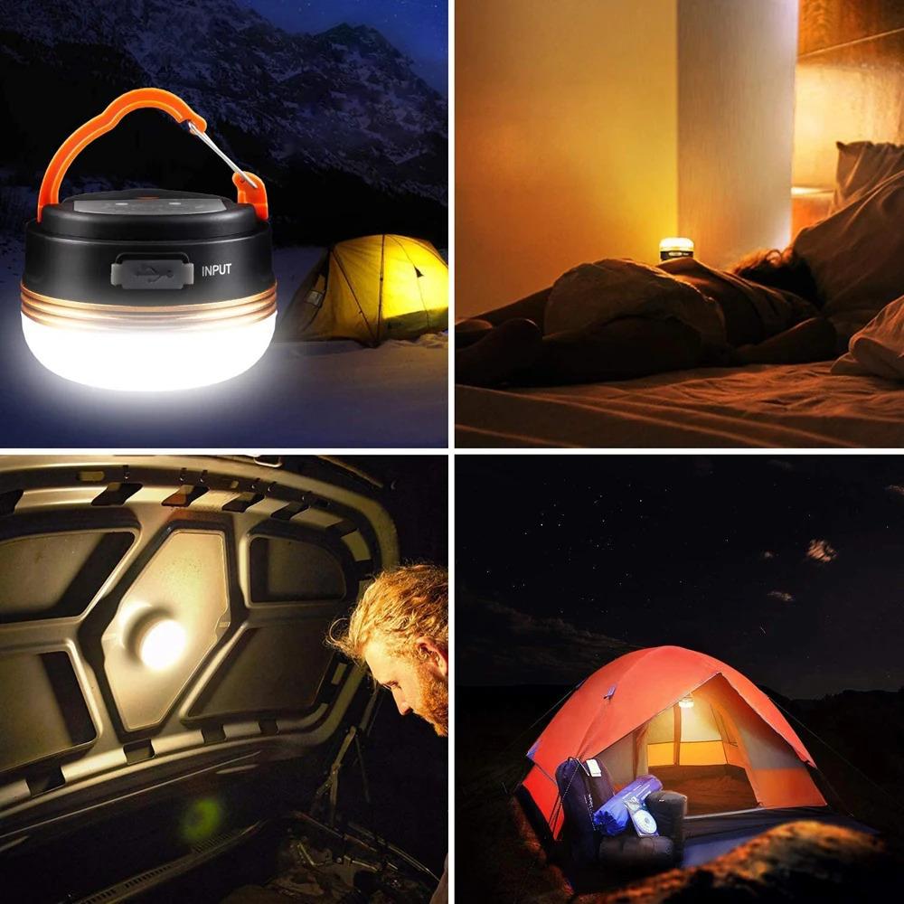 10W LED Portable Camping Light Built-in 1800mAh Battery USB Rechargeable Tent Lantern Outdoor Hiking Night Hanging Camping Lamp