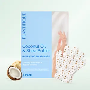 [PLANTIFIQUE Official Shop] Hand Mask for Dry Hands – Moisturizing Gloves with Shea Butter, Hyaluronic Acid & Macadamia, Korean Skincare Hand Treatment (4 & 8 Pairs)