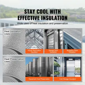 Father's Day Gift VEVOR Double Reflective Insulation Roll Foam Core Radiant Barrier 300 in x 48 in x 19/32 inch