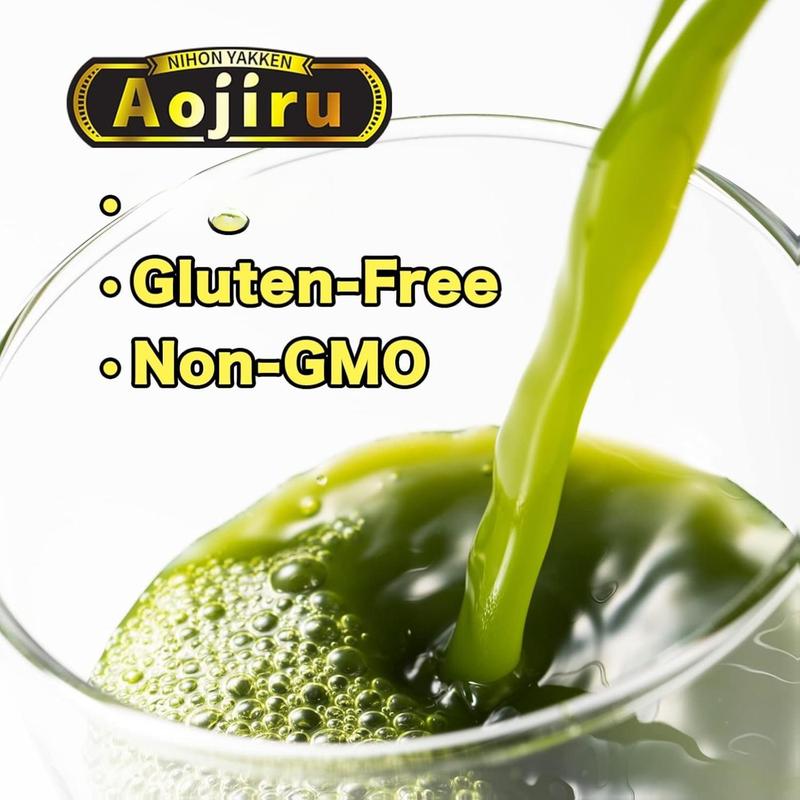 Kin no Aojiru - 100% Young Barley Grass Juice Powder with Rich Dietary Fiber, Ready-to-Use Packets × 46pcs, Vegan, Non-GMO, Gluten Free