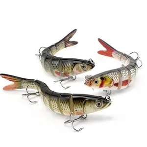 Fishing Lures set with BKK Hooks, Wiggling, Vibrating, and Gurgling for More Bite, Heavy-Duty Fiber Jointed Swimbaits for Bass, Trout, Walleye, Crappie, Pike fishhooks bait