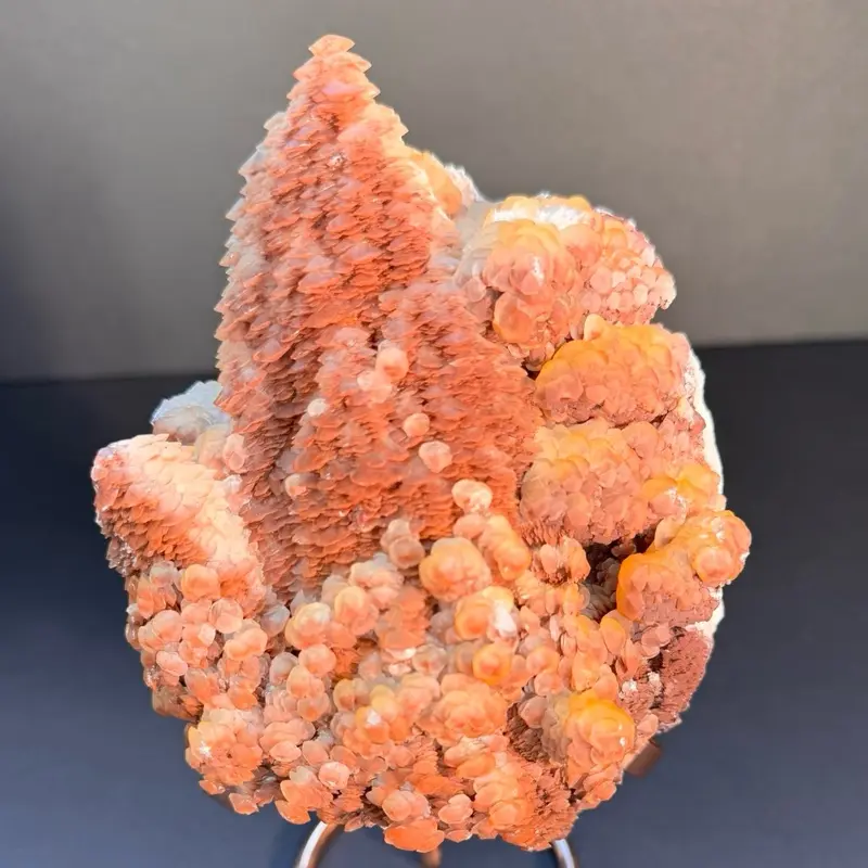 Red and gold pagoda calcite cluster