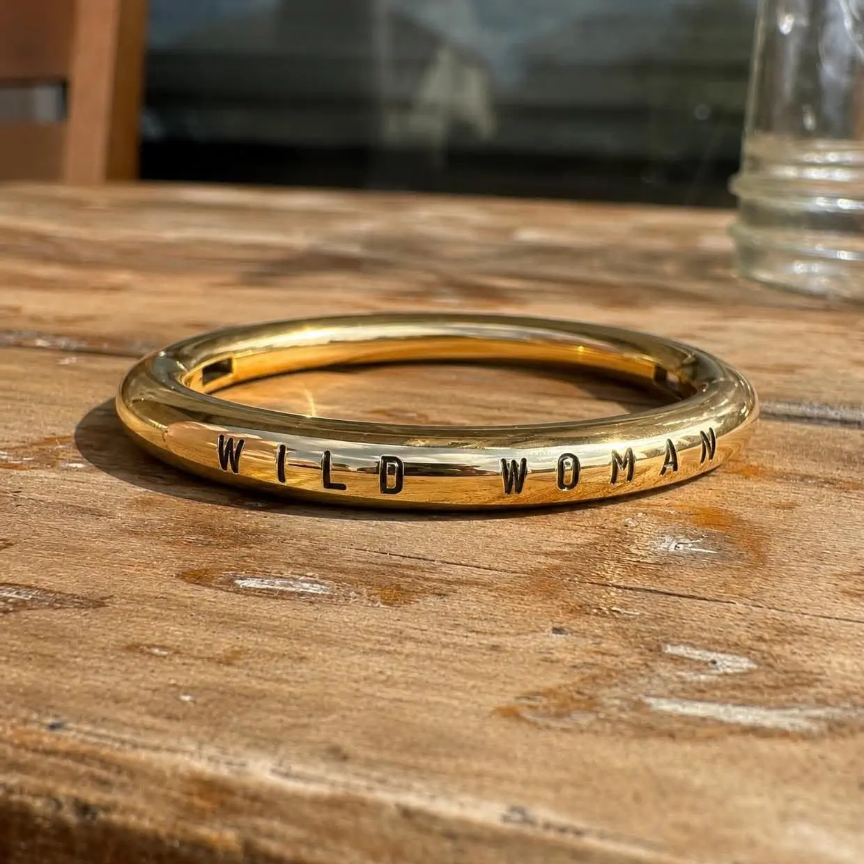 Wild Woman - Gold Bull Ring Bracelet