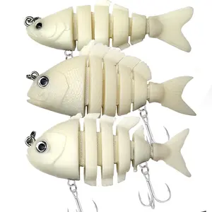 HADORAM Fishing Lures Multi Jointed Fish Fishing Kits Slow Sinking Lifelike Swimbait Freshwater and Saltwater Crankbaits for Bass Trout Bass Lures