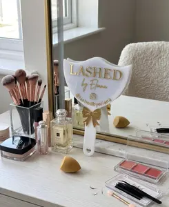 3D Lash Brow Sign Prop, Acrylic Lash Tech Photo Prop, Salon Decor, Eyelash Beauty Studio Gift, Personalized lash brow Prop With Bow Mirror Shiny Paint