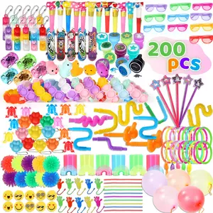 200pcs, Party Favors For Kids, Fidget Toys, Birthday Gifts Toys, Kids Classroom Rewards, Treasure Chest Toys, Carnival Prizes, Stocking Stuffers, Goodie Bag Items For Kids, Prize Box, Pinata Fillers