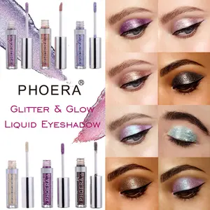PHOERA Magnificent Metals Glitter and Glow Liquid Eyeshadow 12 Colors Makeup Metallic
