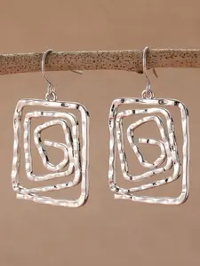 Vintage Geometric Design Dangle Earrings, Earrings for Women, Fashion Jewelry for Party, Daily Decor, Trendy All-match & Exquisite Jewelry for Birthday Gift