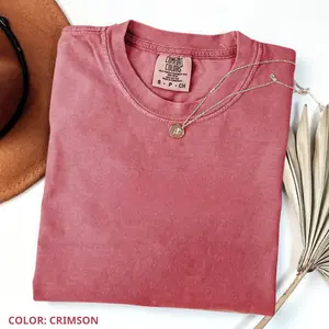 Comfort Colors Blank T-Shirt, Cotton Fabric Tops, Basic Shirt, 100% Cotton Size S - 4XL For Women, Casual Short Sleeve Tee