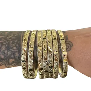 Cali Bangles - Gold Toned Bracelets for Styling as Shown in the Image