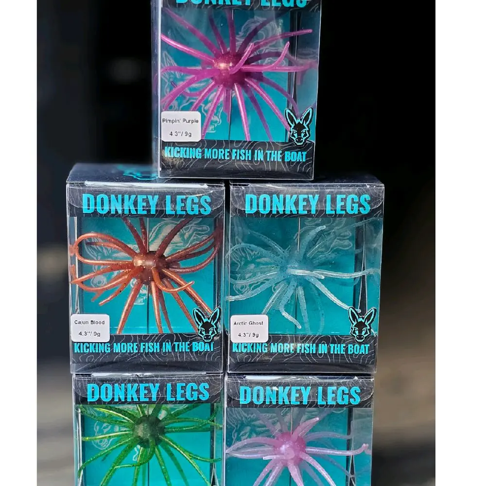 WISSE BRAID, DONKEY LEGS Urchin Style Soft Plastic Fishing Bait – TPE-Stretchy & Durable Bait –20mm/4.3"/ 9g – High Action Legs for Bass Fishing, Freshwater & Saltwater Fishing