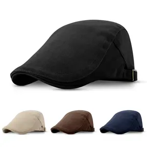 Vintage British Newsboy Cap –Cotton Baker Boy Hat for Men Breathable,Vintage Peaky Blinders Look,UV Shield & Super Versatile