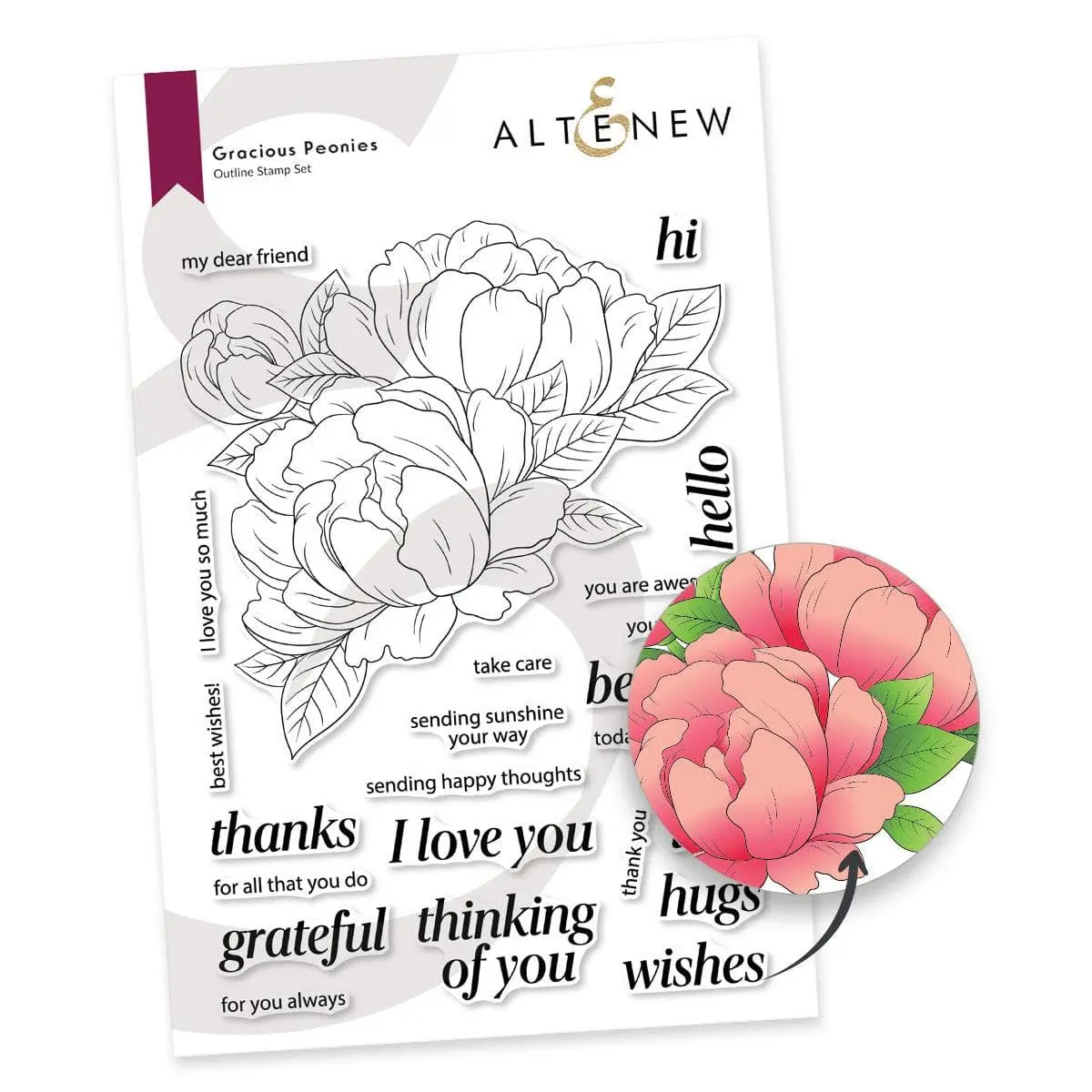 Gracious Peonies Stamp Set