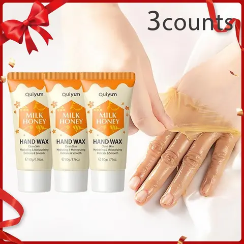 Milk Honey Hand Wax, 3 Counts/set Intensive Moisturizing Hydrate Hand Mask Moisturizer, Hydrating Waxing Kit for Hand, Skin Care Products, Gentle Skincare Products, Beauty Products