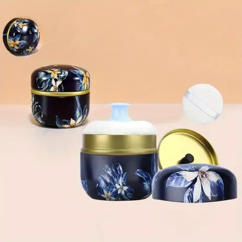 3Pcs/Set Multifunctional Body Puff and Container for Dusting,Women Powder Puff and Storage Case for Bath and Travel,Halloween Christmas Party Gifts,Hand Tools Kits