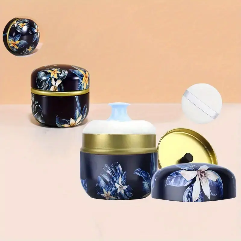 3Pcs/Set Multifunctional Body Puff and Container for Dusting,Women Powder Puff and Storage Case for Bath and Travel,Halloween Christmas Party Gifts,Hand Tools Kits