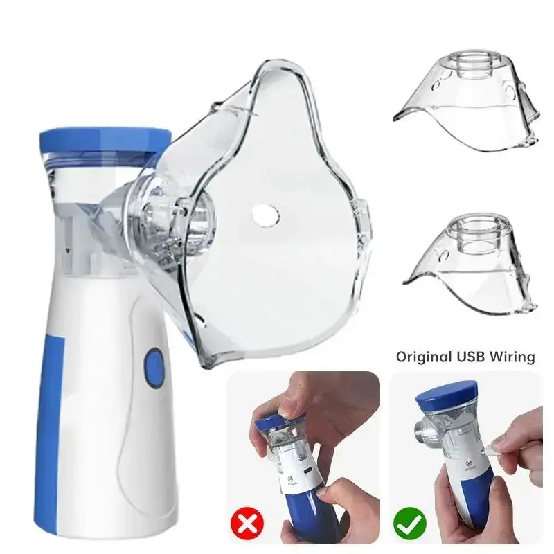 Rechargeable Nebulizer, Handheld Nebulizer, Portable Nebulizer with Self-Cleaning Mode, quiet operation, easy to use and maintain
